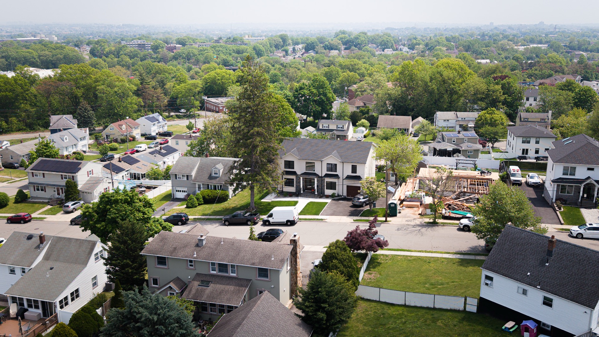 Drone aerial - property and neighborhood